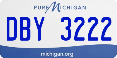 MI license plate DBY3222