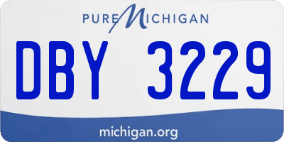 MI license plate DBY3229