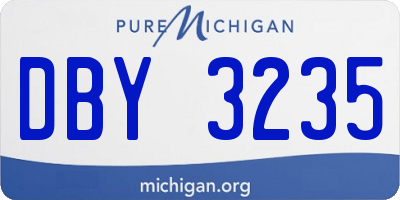 MI license plate DBY3235