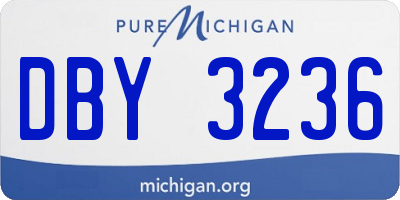 MI license plate DBY3236