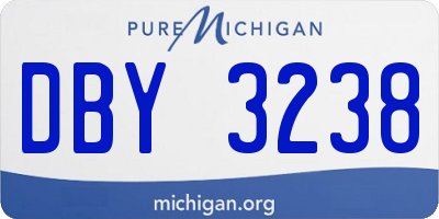 MI license plate DBY3238