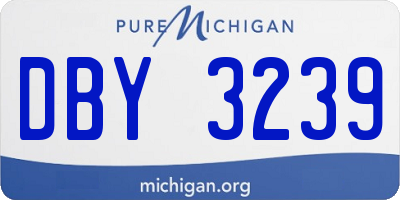 MI license plate DBY3239