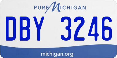 MI license plate DBY3246