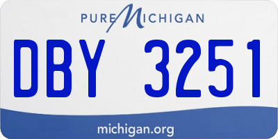MI license plate DBY3251