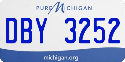 MI license plate DBY3252