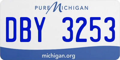 MI license plate DBY3253