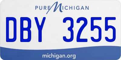 MI license plate DBY3255
