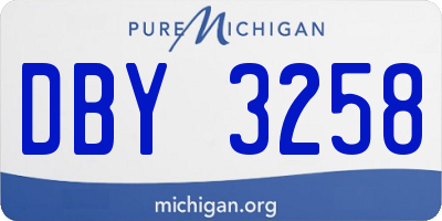MI license plate DBY3258