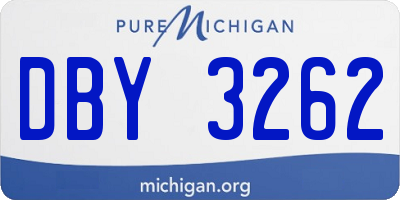 MI license plate DBY3262