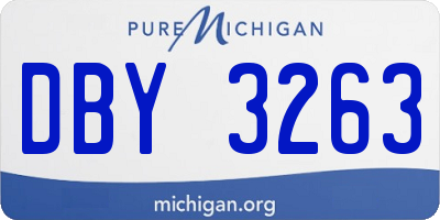MI license plate DBY3263