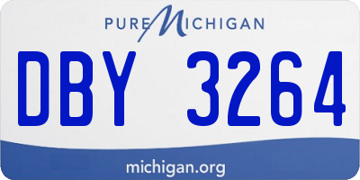 MI license plate DBY3264