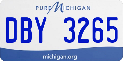 MI license plate DBY3265