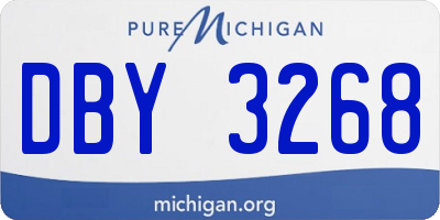 MI license plate DBY3268