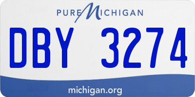 MI license plate DBY3274