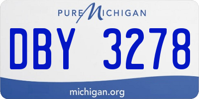 MI license plate DBY3278