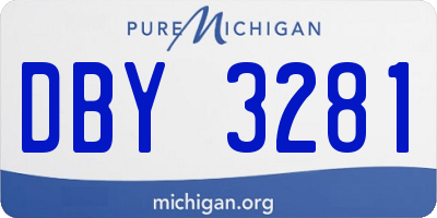 MI license plate DBY3281