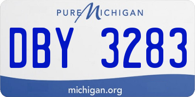 MI license plate DBY3283