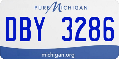 MI license plate DBY3286
