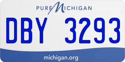 MI license plate DBY3293