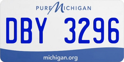 MI license plate DBY3296