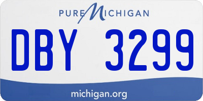 MI license plate DBY3299
