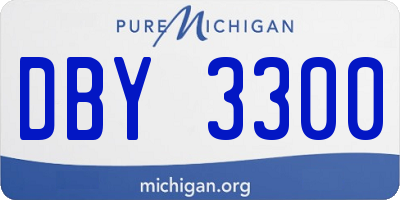 MI license plate DBY3300