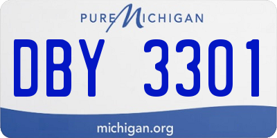 MI license plate DBY3301