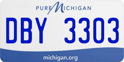 MI license plate DBY3303