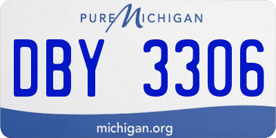 MI license plate DBY3306
