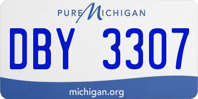 MI license plate DBY3307