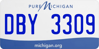 MI license plate DBY3309