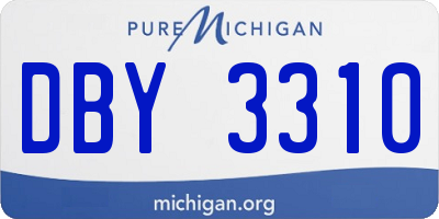 MI license plate DBY3310