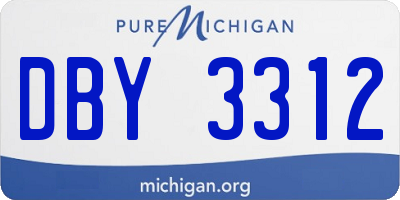 MI license plate DBY3312