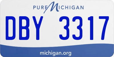MI license plate DBY3317