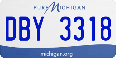 MI license plate DBY3318