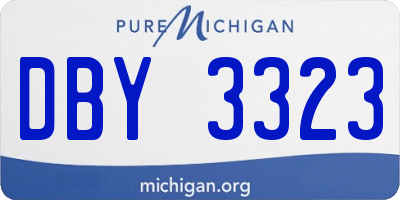 MI license plate DBY3323