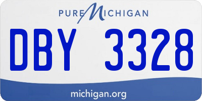 MI license plate DBY3328
