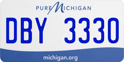 MI license plate DBY3330