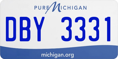MI license plate DBY3331