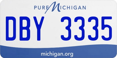 MI license plate DBY3335