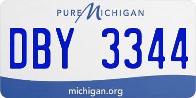 MI license plate DBY3344