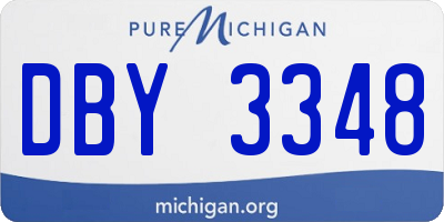 MI license plate DBY3348
