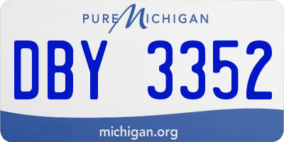 MI license plate DBY3352