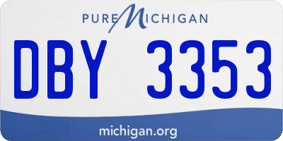 MI license plate DBY3353