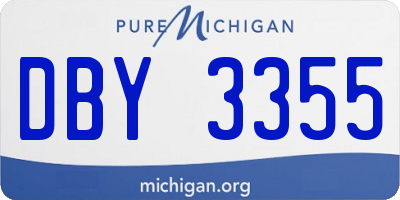 MI license plate DBY3355