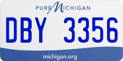 MI license plate DBY3356