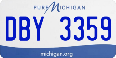 MI license plate DBY3359