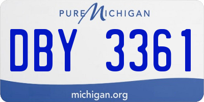 MI license plate DBY3361