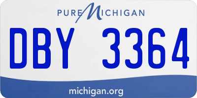 MI license plate DBY3364