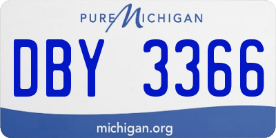 MI license plate DBY3366
